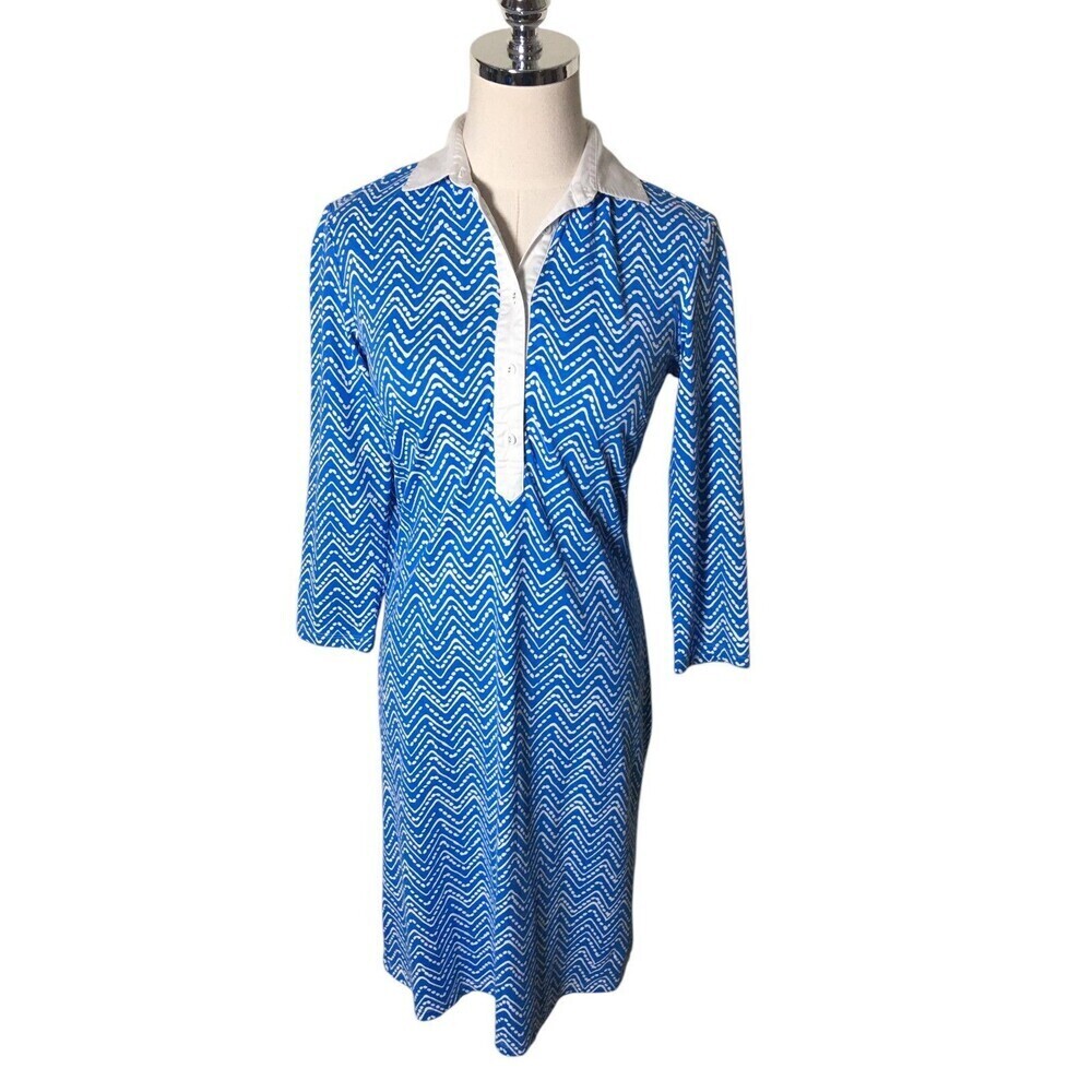 J McLaughlin Dress Women's Size XS Long Sleeve Collared Neckline Knee Length